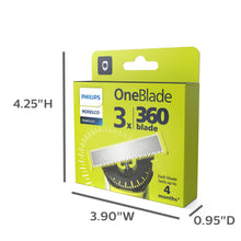 Philips Norelco OneBlade 360 replacement blades, 3-pack retail package