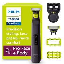 OneBlade Pro Face + Body kit with trimmer and multiple blade and comb attachments