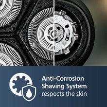 Electric shaver shaving ring with perforated anti-corrosion system