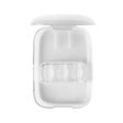 White nozzle cover for power water flosser with clear interior