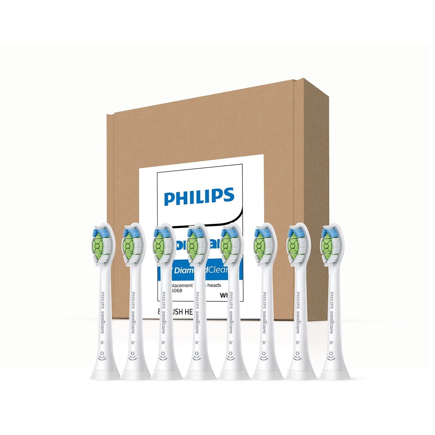 Philips Sonicare DiamondClean Replacement Toothbrush Heads, White, 8 ct.