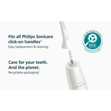 Click-on replacement brush head for Philips Sonicare handles with purple bristle insert