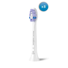 Replacement brush head with purple and blue extra-soft bristles for Philips Sonicare