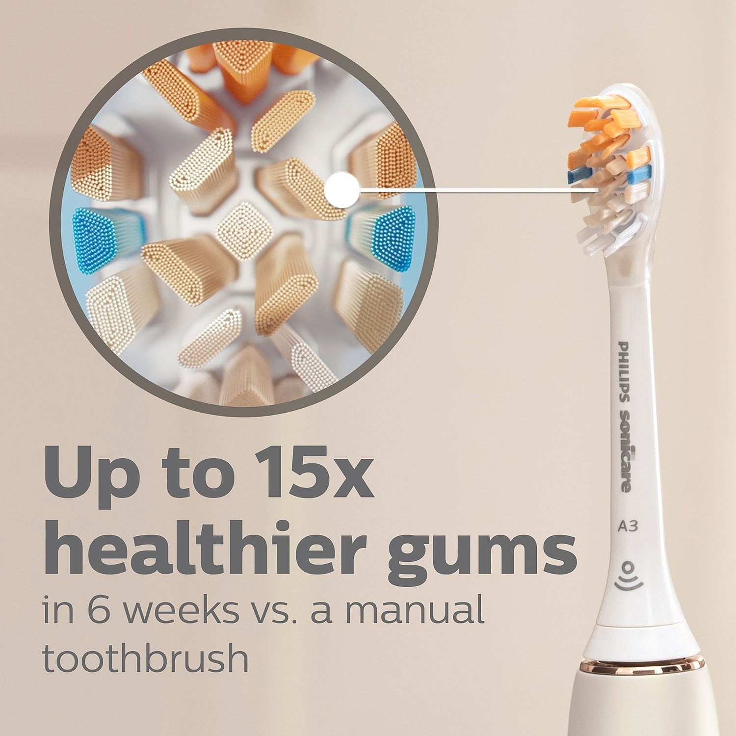Philips Sonicare Premium All-in-One Replacement Toothbrush Heads, Black, 6 ct.