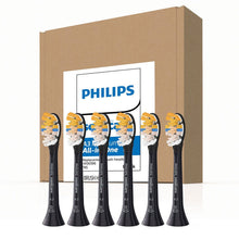 Boxed set of black Philips Sonicare replacement toothbrush heads, 6 ct.