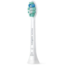 White rechargeable sonic toothbrush with blue bristles, labeled C2