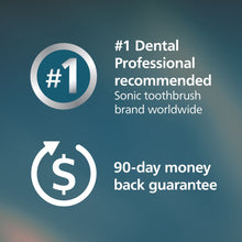 Promotional badges: #1 dental professional recommended and 90-day money-back guarantee