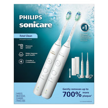 Philips Sonicare Total Clean two-pack box with toothbrushes and charging base