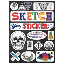Piccadilly sticker journal cover with 'SKETCH' title and colorful sticker-style icons
