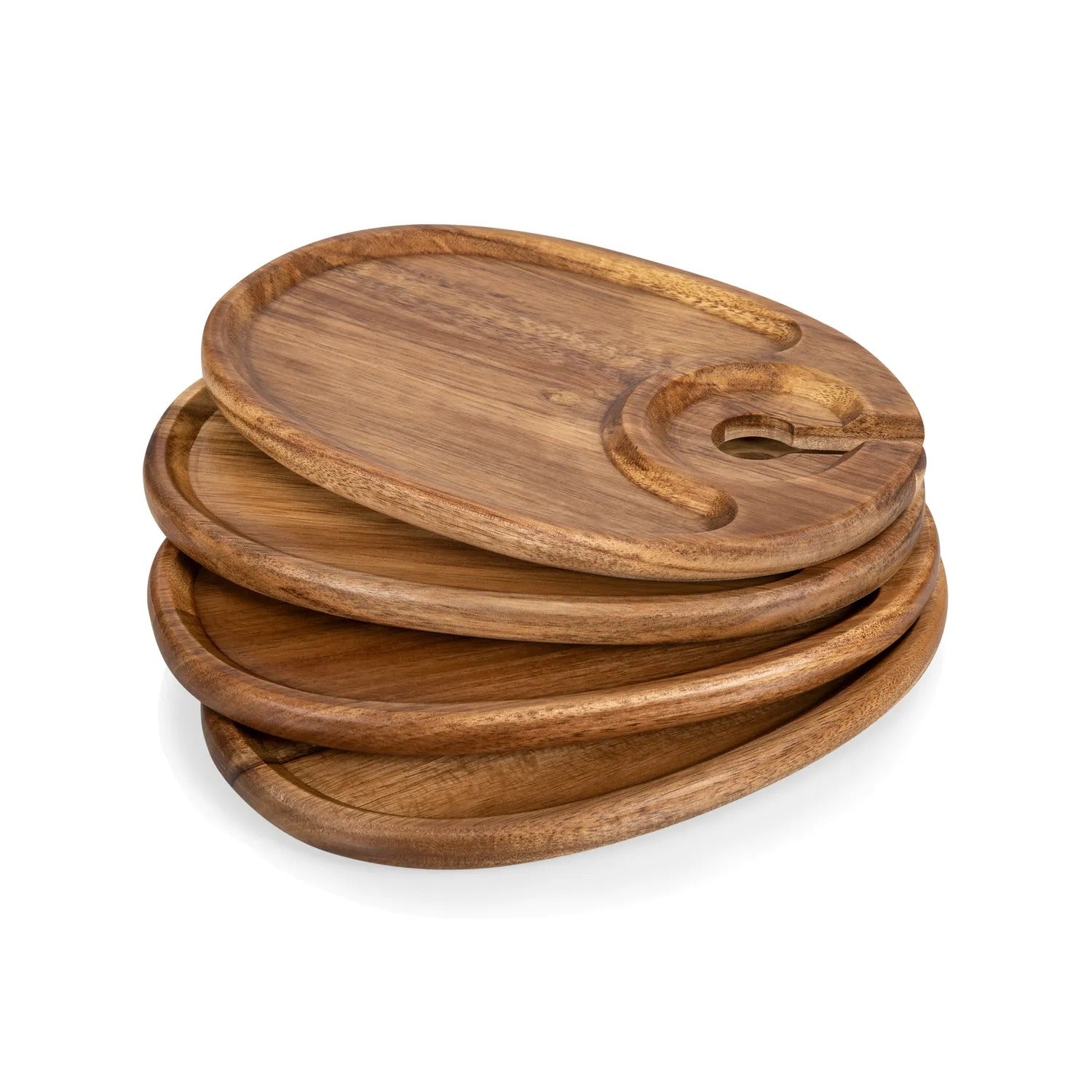 Picnic Time Wine Appetizer Plate, Set of 4