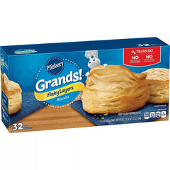 Pillsbury Grands Flaky Layers Butter Tastin' Biscuits, Bakes 32 Big Biscuits, 4 pk./16.3 oz. - USA MEGA SHOP