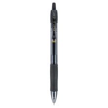 Black gel roller pen with grip section and fine tip