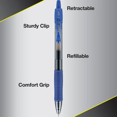 Pilot G2 Retractable Gel Pens, Premium, 0.7mm Fine Point, Assorted Colors, 5 Count