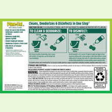 Multi-surface cleaner bottle back label with use directions and warnings