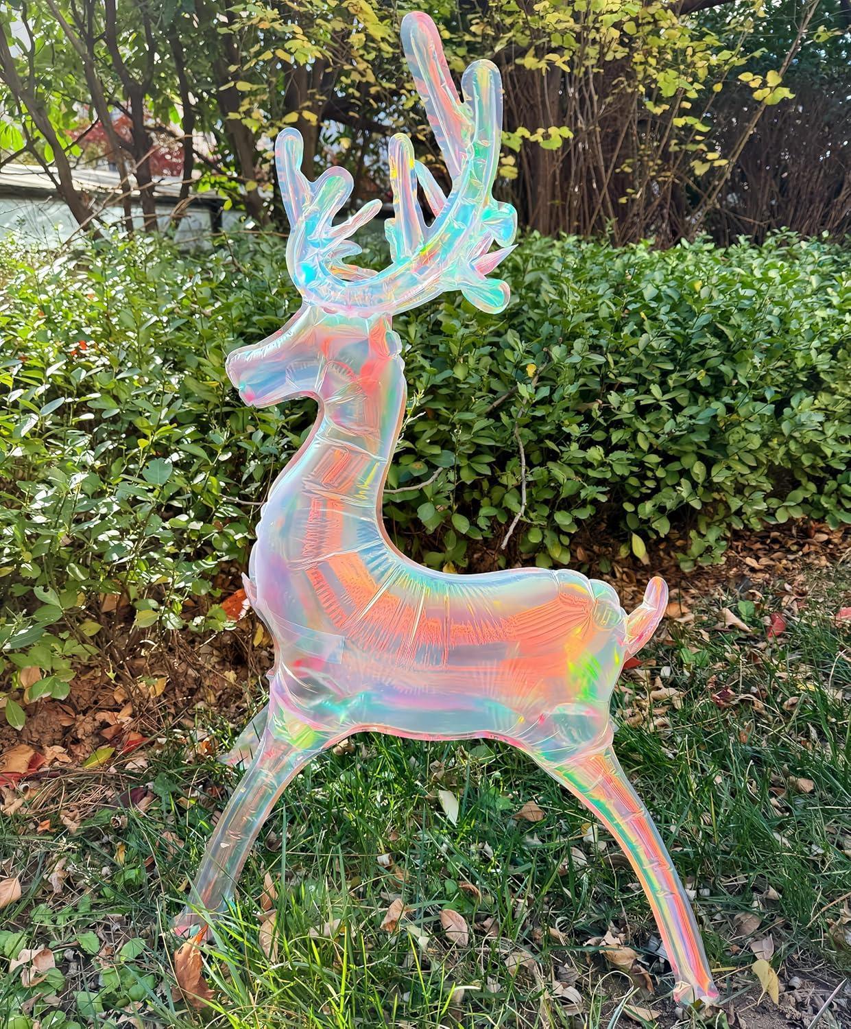 Pink Ceramic Balloon Reindeer Decoration, 8.5 in, by Holiday Time