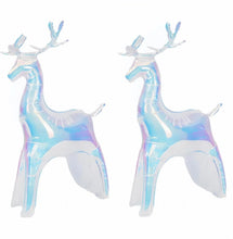 Iridescent reindeer balloon decoration, standing with antlers
