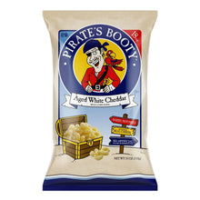 Aged white cheddar puffs bag with Pirate's Booty logo, 18 oz