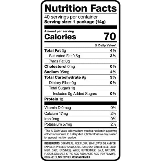 Pirate's Booty Aged White Cheddar Snack, 0.5 oz, 40-count