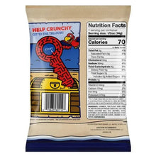 Cheddar snack bag back with maze graphic, start icon, and Nutrition Facts panel