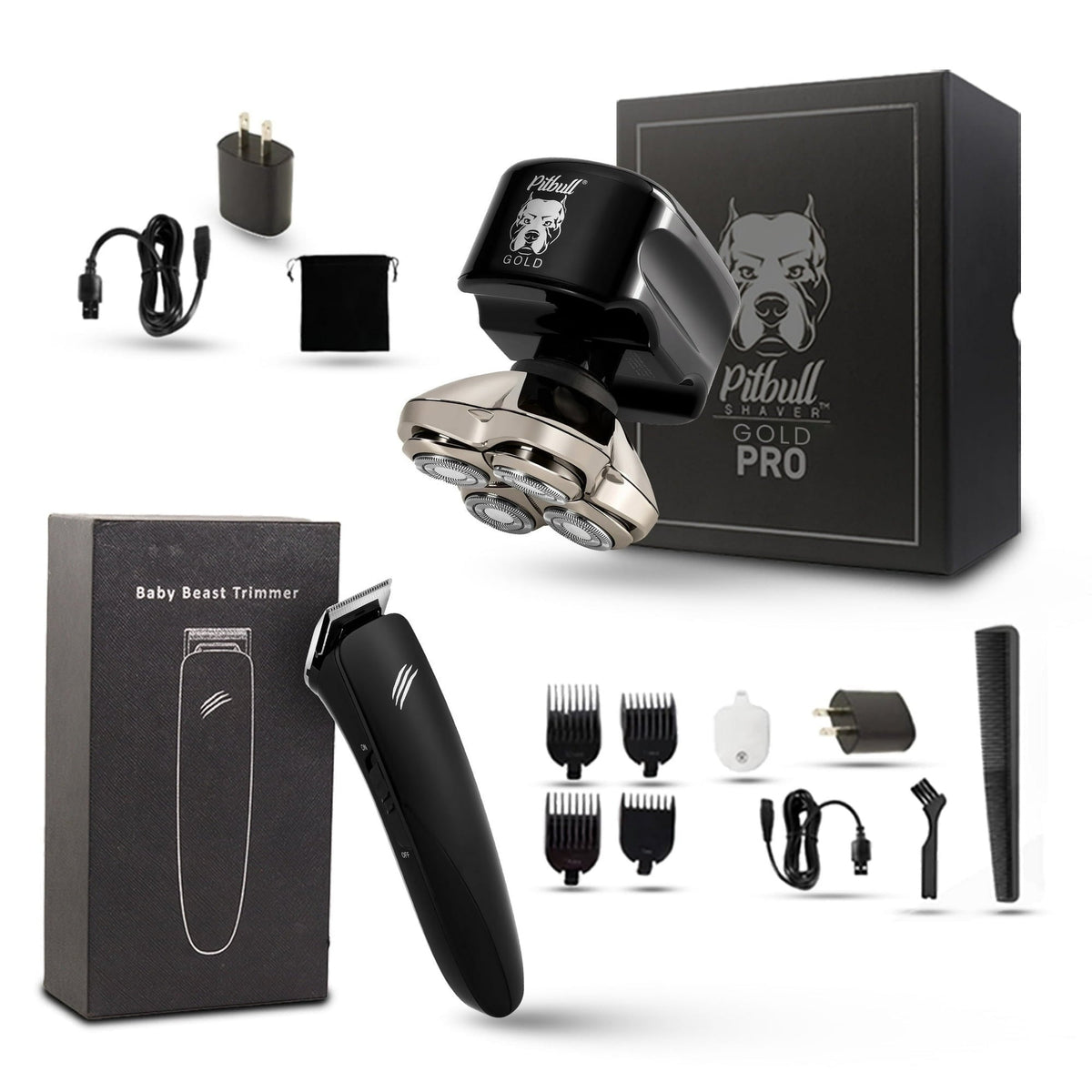 Pitbull Gold PRO + Baby Beast Trimmer combo | Shave & Trim | Verified Seller – Skull Shaver | Refrain From Other Listed Resellers