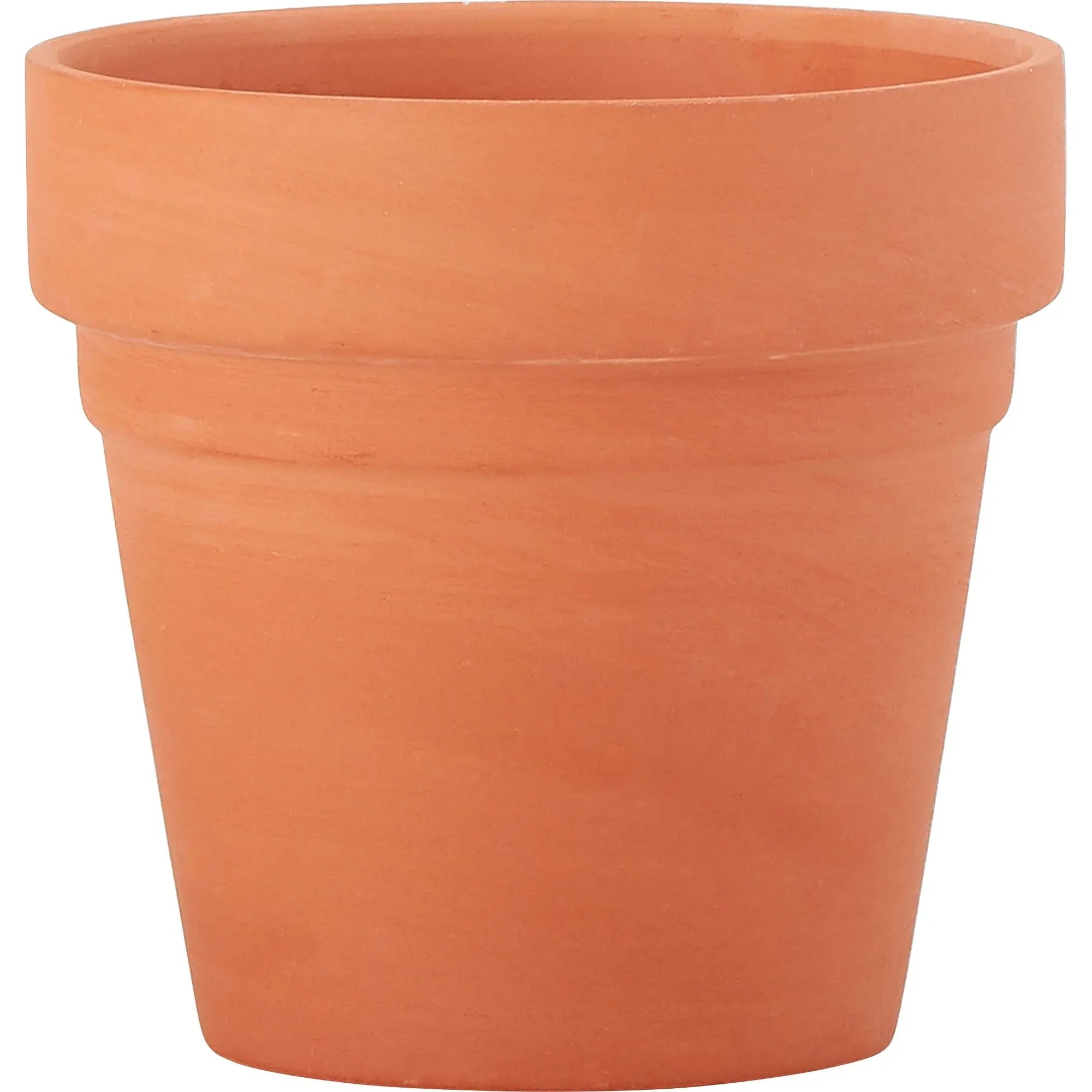 Plaid Unpainted Surface, Medium Terra Cotta Flower Pot, 3 Piece, 4"
