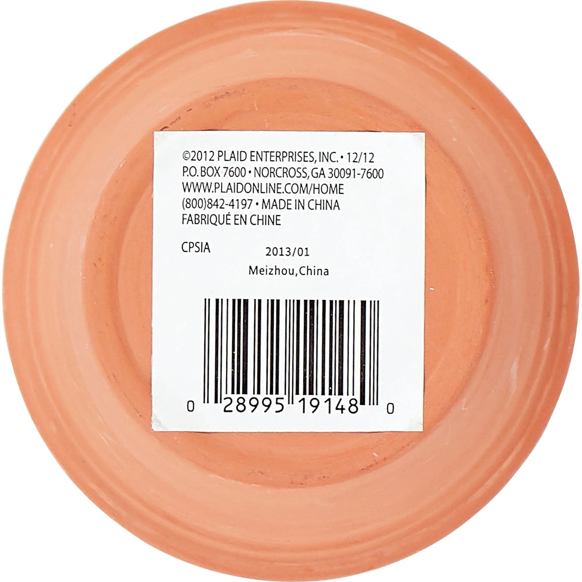Plaid Unpainted Surface, Medium Terra Cotta Flower Pot, 3 Piece, 4"
