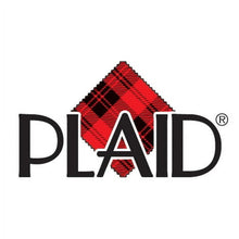 Plaid brand logo with red and black tartan pattern
