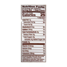 Planet Oat French vanilla creamer nutrition facts label, calories 25