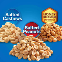 Salted cashews and peanuts assortment with honey roasted peanuts variety