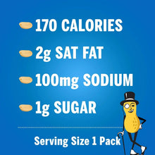 Salted peanuts nutrition callouts: 170 calories, 2g sat fat, 100mg sodium, 1g sugar