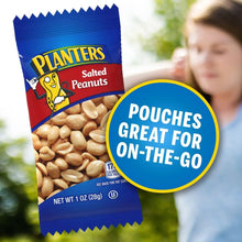 Salted peanuts 1 oz pouch with “Pouches great for on-the-go” label