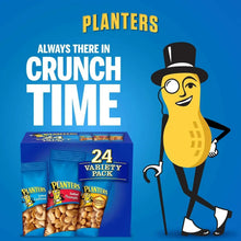 Planters 24-count variety pack with salted cashews and peanuts pouches