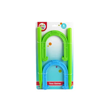 play day Toss Game toy package with blue and green arches and stakes