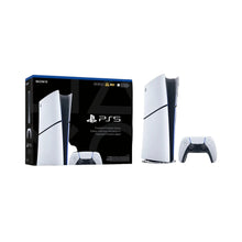 PlayStation 5 slim digital console and controller in retail box