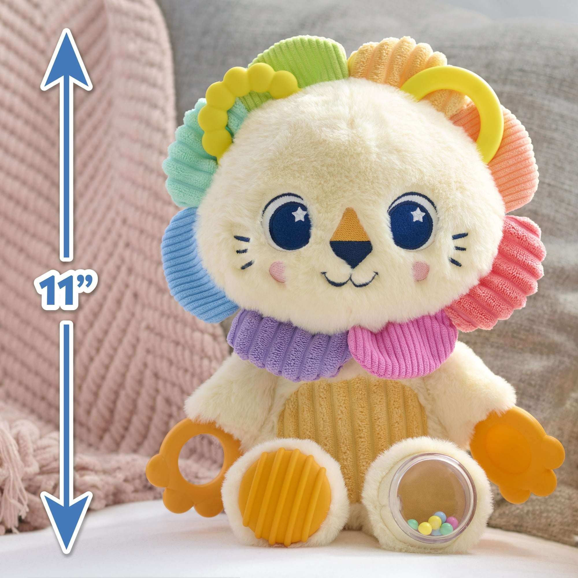 Playskool Sensory Pal Lion Plush Interactive Stuffed Animal with Motion, Kids Ages 9 Months and up