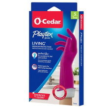 O-Cedar Playtex rubber cleaning gloves box, magenta pink, small size, 1 pair
