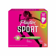 Playtex Sport Tampons, Unscented, Regular (36 Count) (PACK OF 3 )