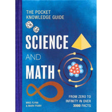 Pocket knowledge guide hardcover, blue Science & Math book cover with icons