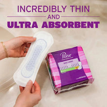 Poise daily incontinence panty liner held in hand, with liner pack beside it