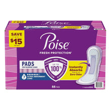 Incontinence pad box with purple packaging and single absorbent pad illustration
