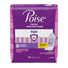 Poise fresh protection pads, 33-count Ultimate with 6 serviettes