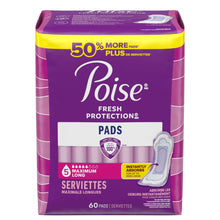 Incontinence pads box, 60 count, maximum long pads with fresh protection