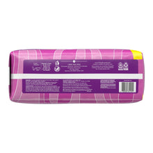 Back of Poise incontinence pad package with barcode and product information panel.