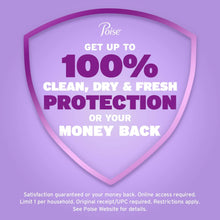 Poise incontinence pads money-back protection guarantee shield