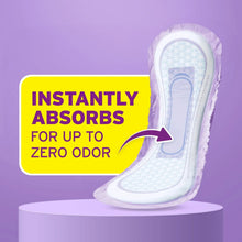 Long ultra-absorbent incontinence pad with contoured absorbent core, single pad