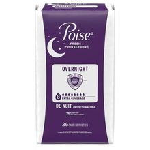 Poise overnight bladder leak pad box, 36 count, extra coverage long