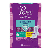 Ultra thin incontinence pad pack with wings, light absorbency, 66 count.