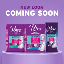 Poise Ultra Thin pad packages lineup, various styles shown in a row