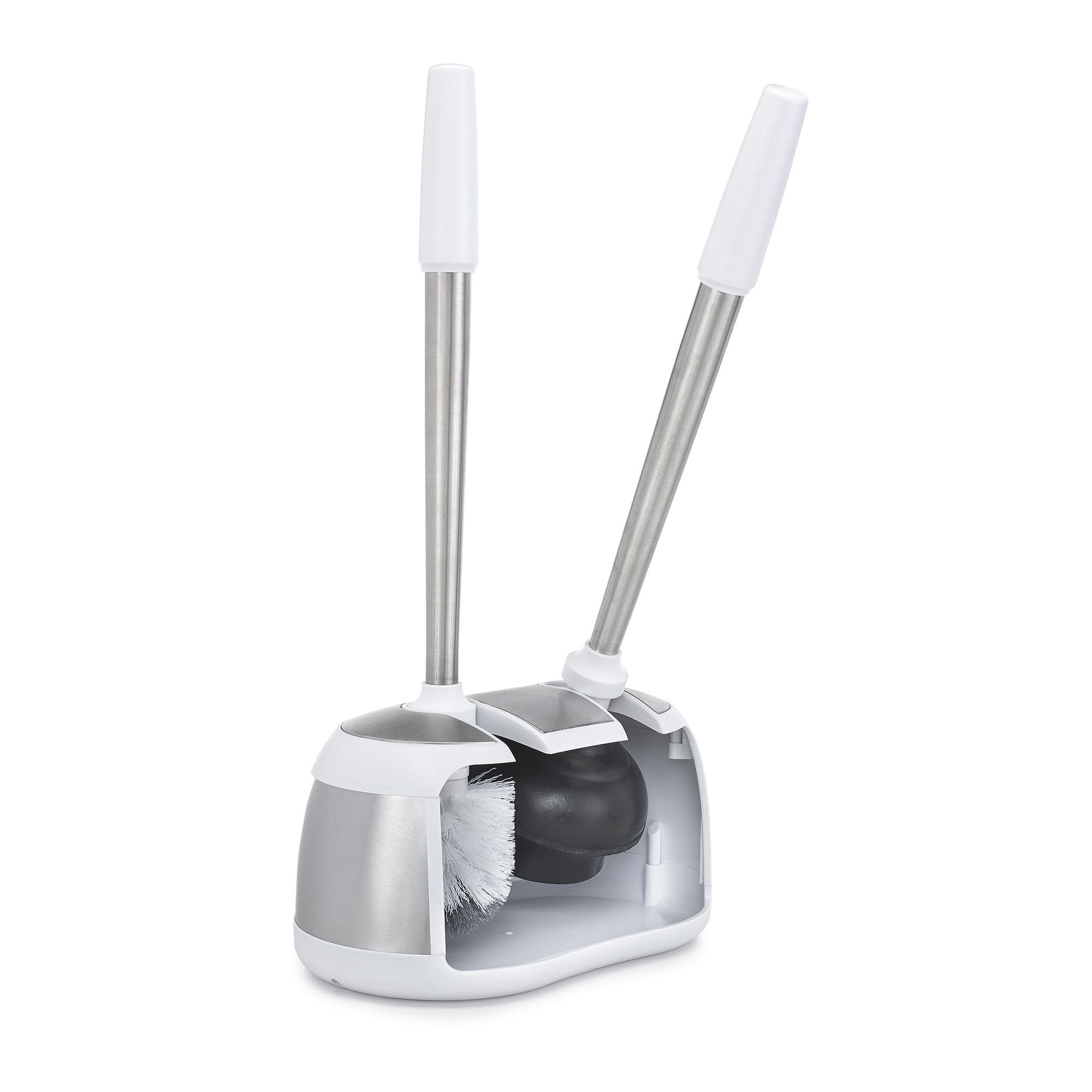 Polder Dual Toilet Brush and Plunger Caddy