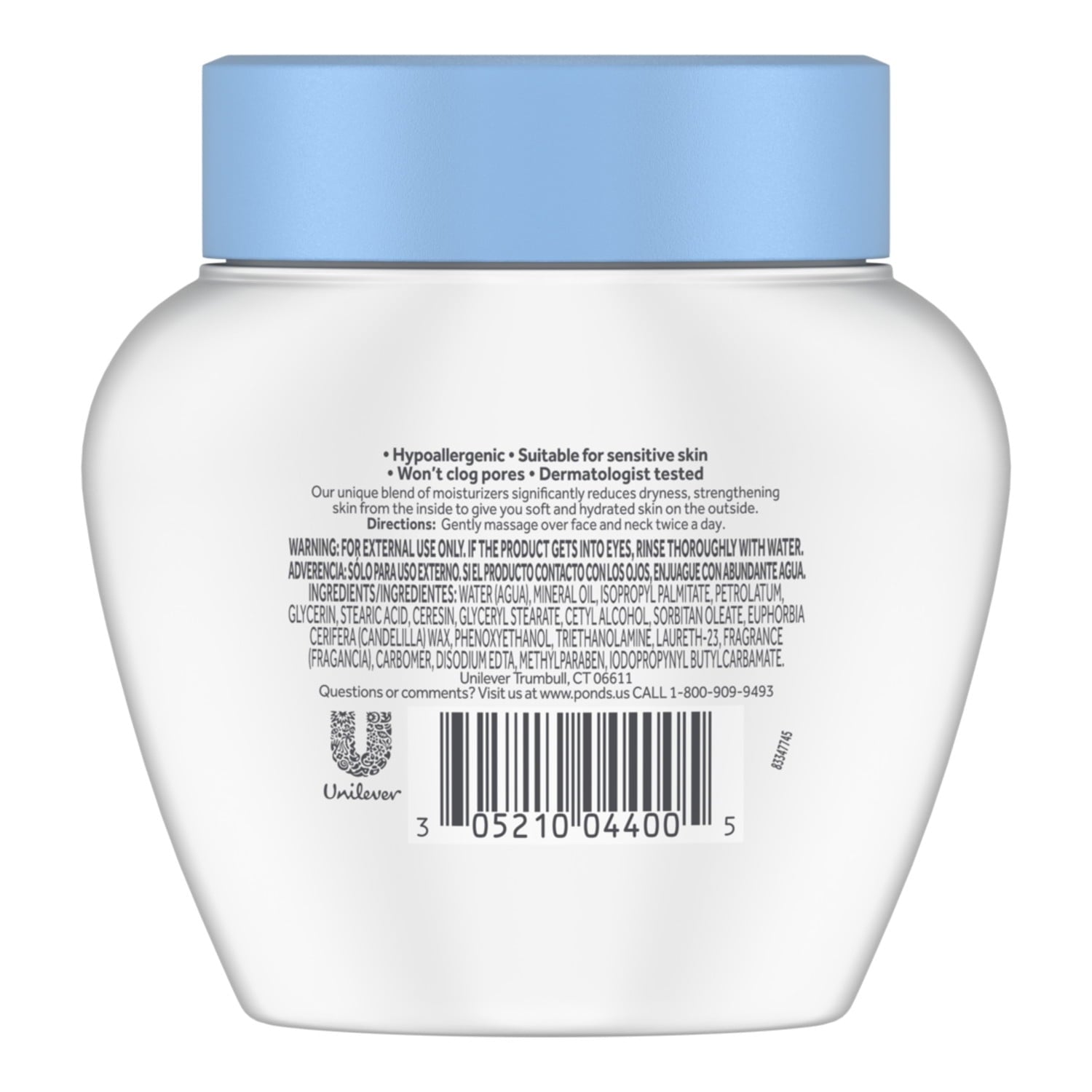 POND’S Dry Skin Cream, Moisturizing Face Cream for Deep Hydration – 6.5 oz